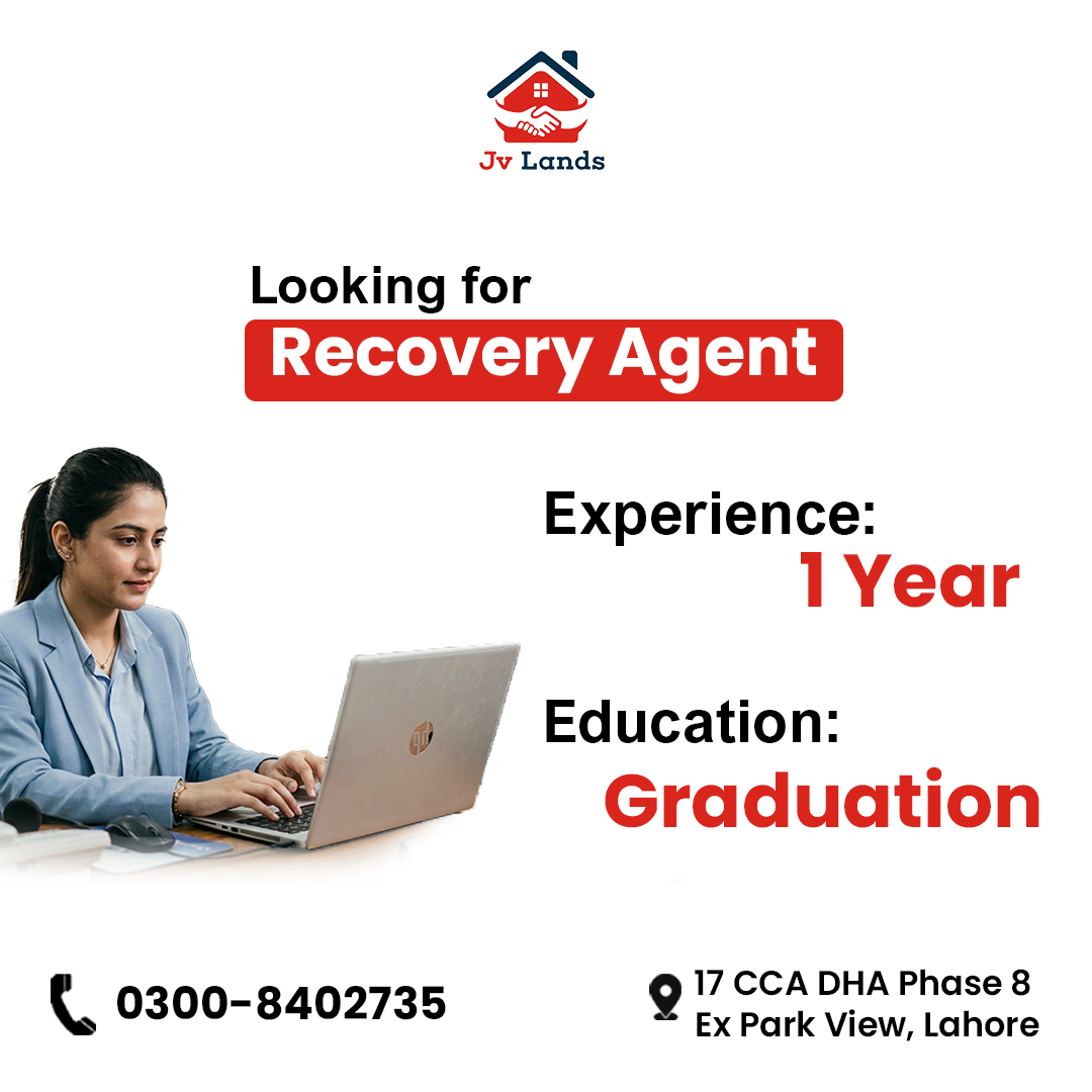 jvlandspvt's tweet photo. 🚨 WE ARE HIRING: Recovery Agent 
🚨Jv Lands is looking for a Recovery Agent in Lahore!   
💼 Experience: 1 Year   
🎓 Education: Graduation   
📍 Location: DHA Phase 8, Lahore   
📞 Contact: 0300-8402735   
Interested candidates can call or WhatsApp their CV! 📈
#LahoreJobs #HiringNow #JobOpportunity #JvLands #RecoveryAgent #JobsInLahore #RealEstateJobs #DHALahore