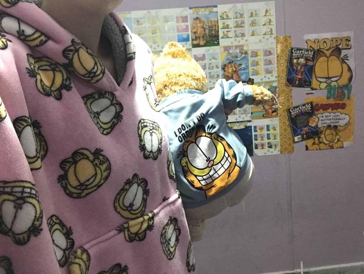 MaciieMay's tweet photo. early bday present from mama omg (the oodie) #garfield https://t.co/keW3YNeDxK