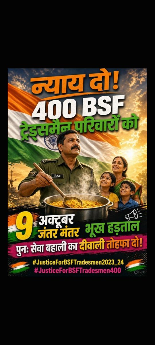 prashantfouji20's tweet photo. #JusticeForBSFTradesmen2023_24
#JusticeForBSFTradesmen400 https://t.co/mJVwysXeXt