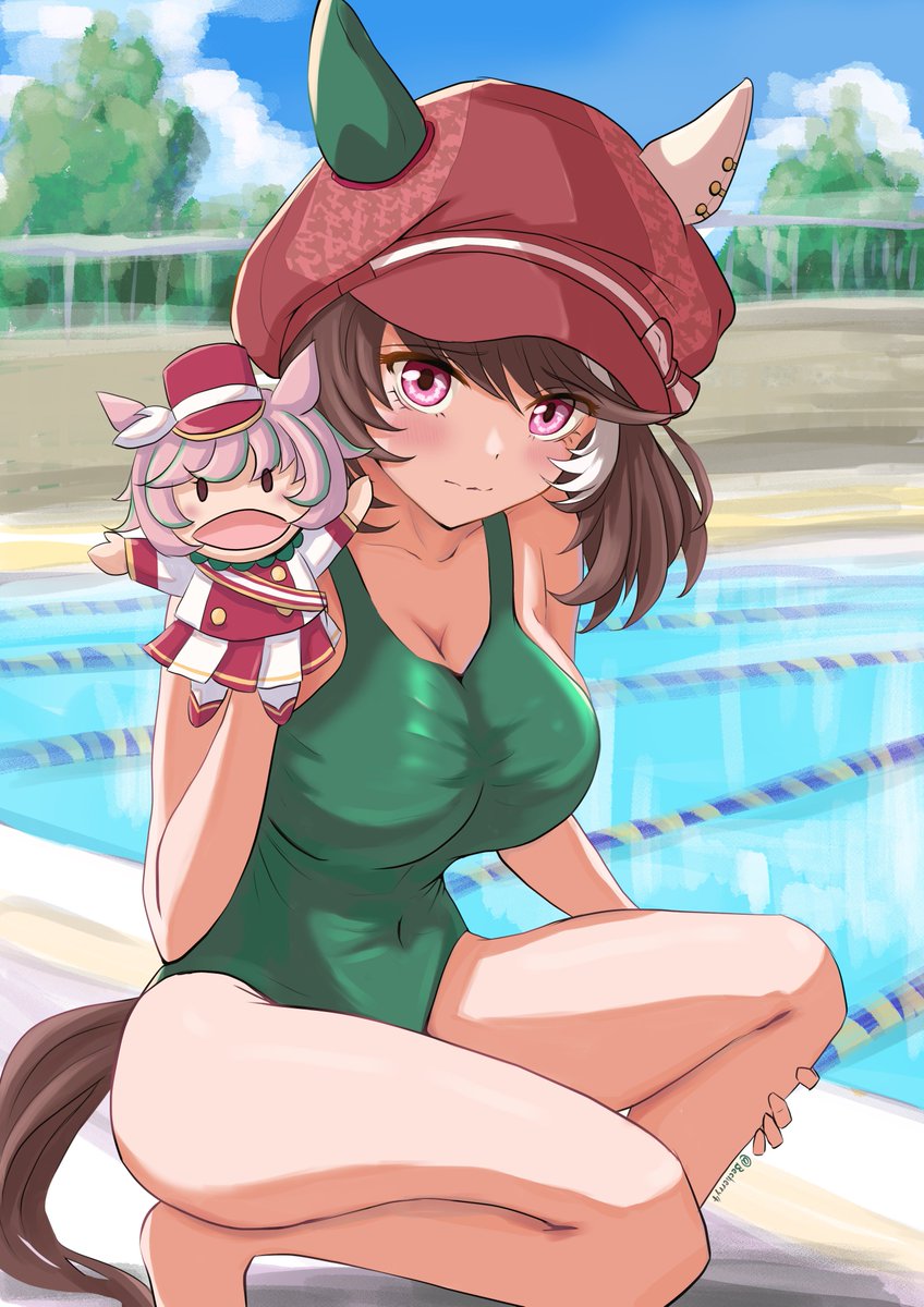Becherry4's tweet photo. マルちゃんとプールに行ったらスゴくスゴかった思い出｡｡｡🏖️
#マルシュロレーヌ https://t.co/cbgTKoMhZf