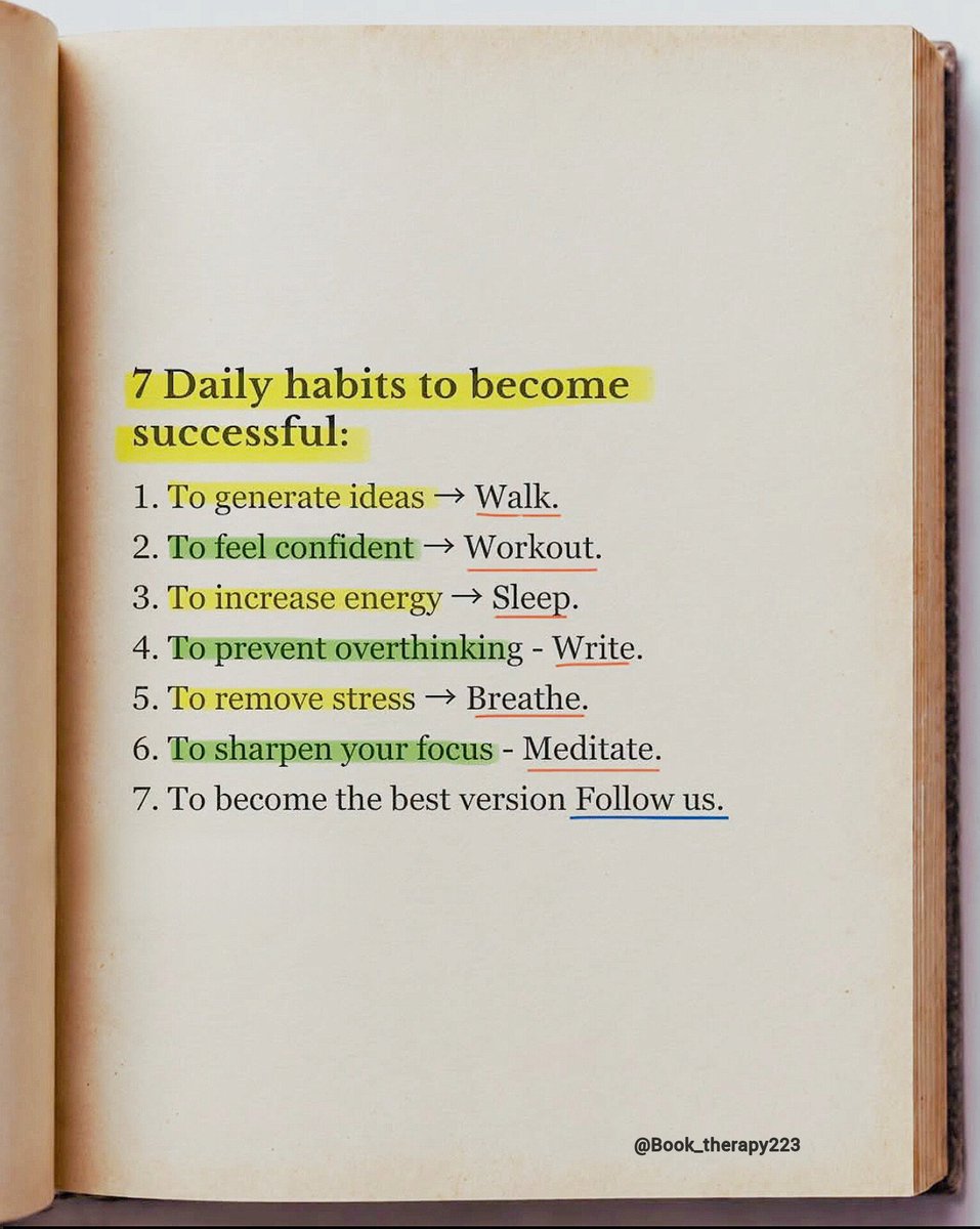 Book_therapy223's tweet photo. 7 Daily habits to become successful: https://t.co/CvHkXQw9c3