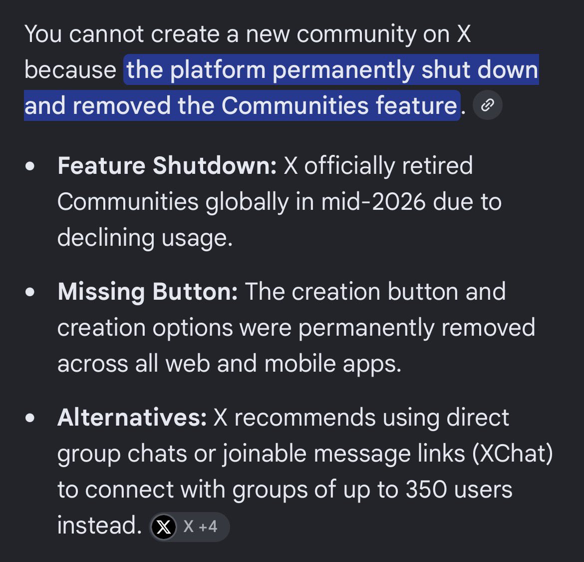 xuser_808's tweet photo. Well about dam time I now know why I can’t create a community that’s so sad that great feature was shut down . #community https://t.co/1N8PFY4qg6