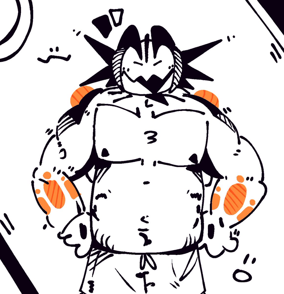 Catstridation's tweet photo. Art request for @wazumiworks 
lineart only because of reasons 👀
SWAMPERT!!!! 
#pokemon #furryart #bara https://t.co/K3DKXGdTPl