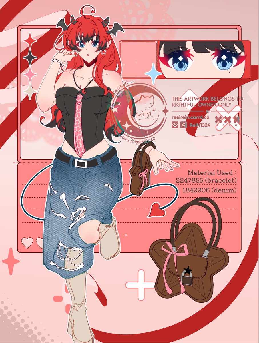 ReIN1324's tweet photo. Interest check #2

YCH character sheets sample reveal!
🏷️Rp. 160,000 / $45

Big thank you to @.stillyabe for letting me use her commission to experiment with my new menu! ^o^

comms will open at 27th sept for booking slot, feel free to reply if you wanna be tagged <3 https://t.co/RtlaqRA64F