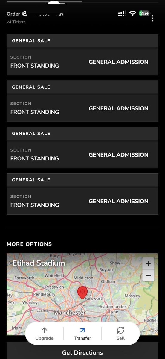 mmaamZn's tweet photo. @SCFC_Demi Hi everyone! I have 4 extra  tickets available for sale for the Oasis Live ‘27 at Manchester, United Kingdom Etihad Stadium 
I accidentally purchased more tickets than needed during the rush, so I'm looking to sell the extras.
Send me a dm if you are interested https://t.co/gVg1QgLKsk