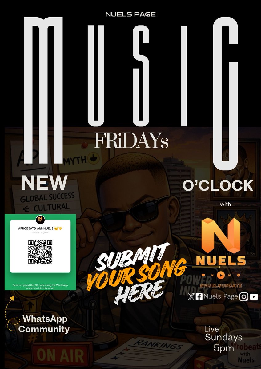 nuelsupdate's tweet photo. Nuels WhatsApp community ⤵️
Strictly Music: https://t.co/dYqtWWfqsq
Facilitate dynamic discussions, polls, and debates about the sounds and artistes, incorporating diverse perspectives across the music industry ✅
#Afrobeats #Music #Community #Friday https://t.co/mlh1wNzaf8