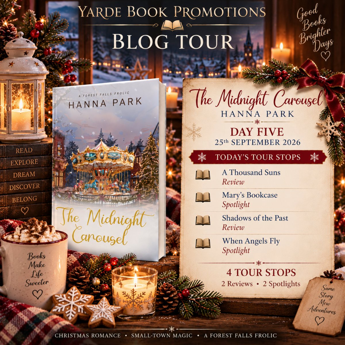 maryanneyarde's tweet photo. 🎠❤️ It's the FINAL DAY of The Midnight Carousel by Hanna Park Blog Tour!

A huge thank you to every wonderful host who has supported the tour this week!

Catch up with the tour:
https://t.co/Vq002IEwkA
#Romantasy #Romance #Christmas #HolidayReads https://t.co/G4pfCstVHP