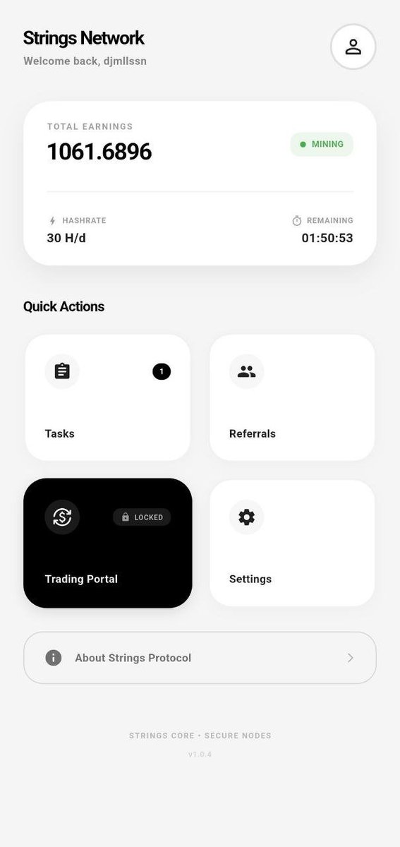 RealCrypta's tweet photo. 🔰 STRING  NETWORK  New Mining

#NewMiningApp  #StringsNetwork
🌐 Simple Web3 mining &amp; community participation

✍️Registration Link 👇 ⬇️
    https://t.co/JOIh8QSlbq
🔘 Refer Code:-fsadiss

⛏️ Mining: 6 H/day
🔥 Mining : Every 24 hr 

💫📱Available on Playstore and IPhone https://t.co/MtGhH99fvZ