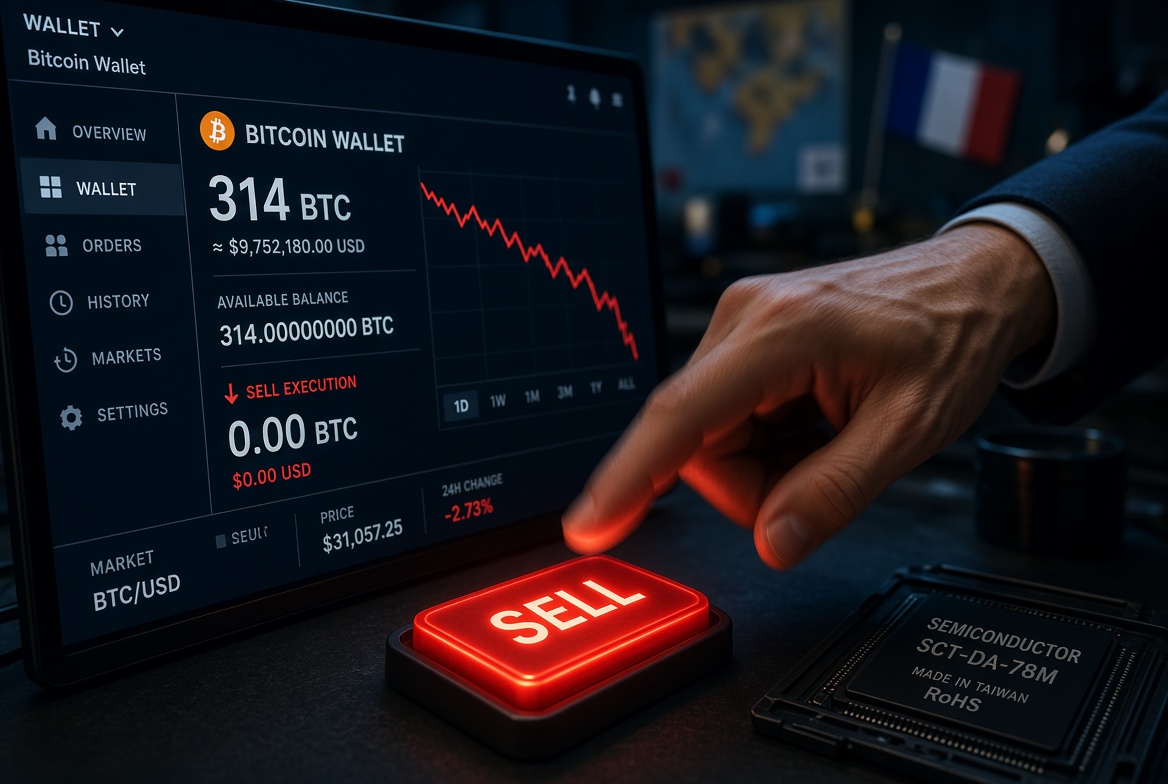 LarkDavis's tweet photo. French chipmaker Sequans just dumped their final 314 BTC, officially taking their Bitcoin treasury from over 3,200 coins straight down to zero.

They launched the strategy in 2025 calling it a premier long-term play, used the sales to pay down convertible debt, and now fully exited just as things are starting to look up.

Oh well, more Bitcoin for us.