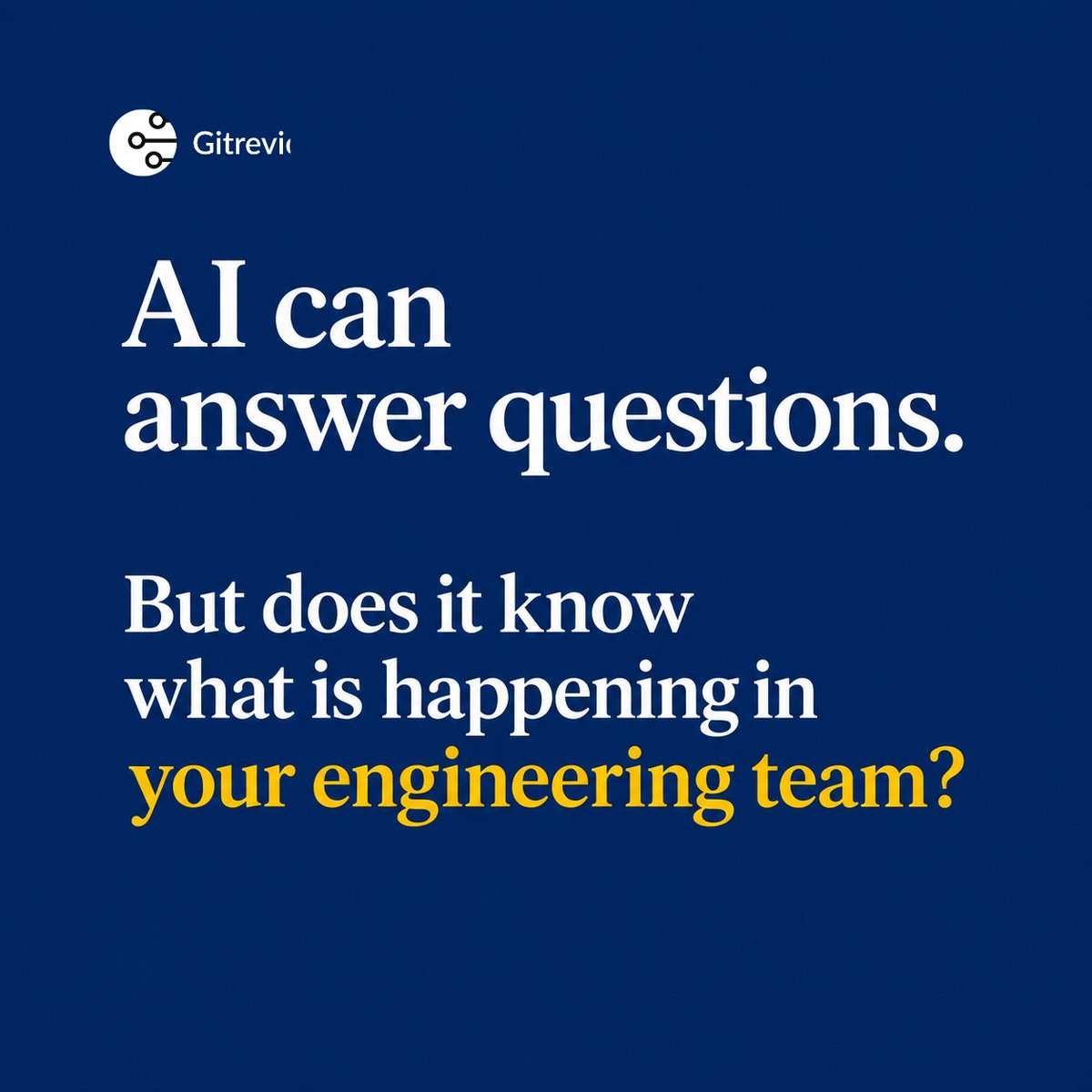 gitrevio's tweet photo. ChatGPT and Claude are great at working with information you give them.
But engineering data is spread across many systems.
GitRevio connects that data and keeps the context around it.
So instead of preparing the data first, you can start with the question. https://t.co/NHVGjlmddB