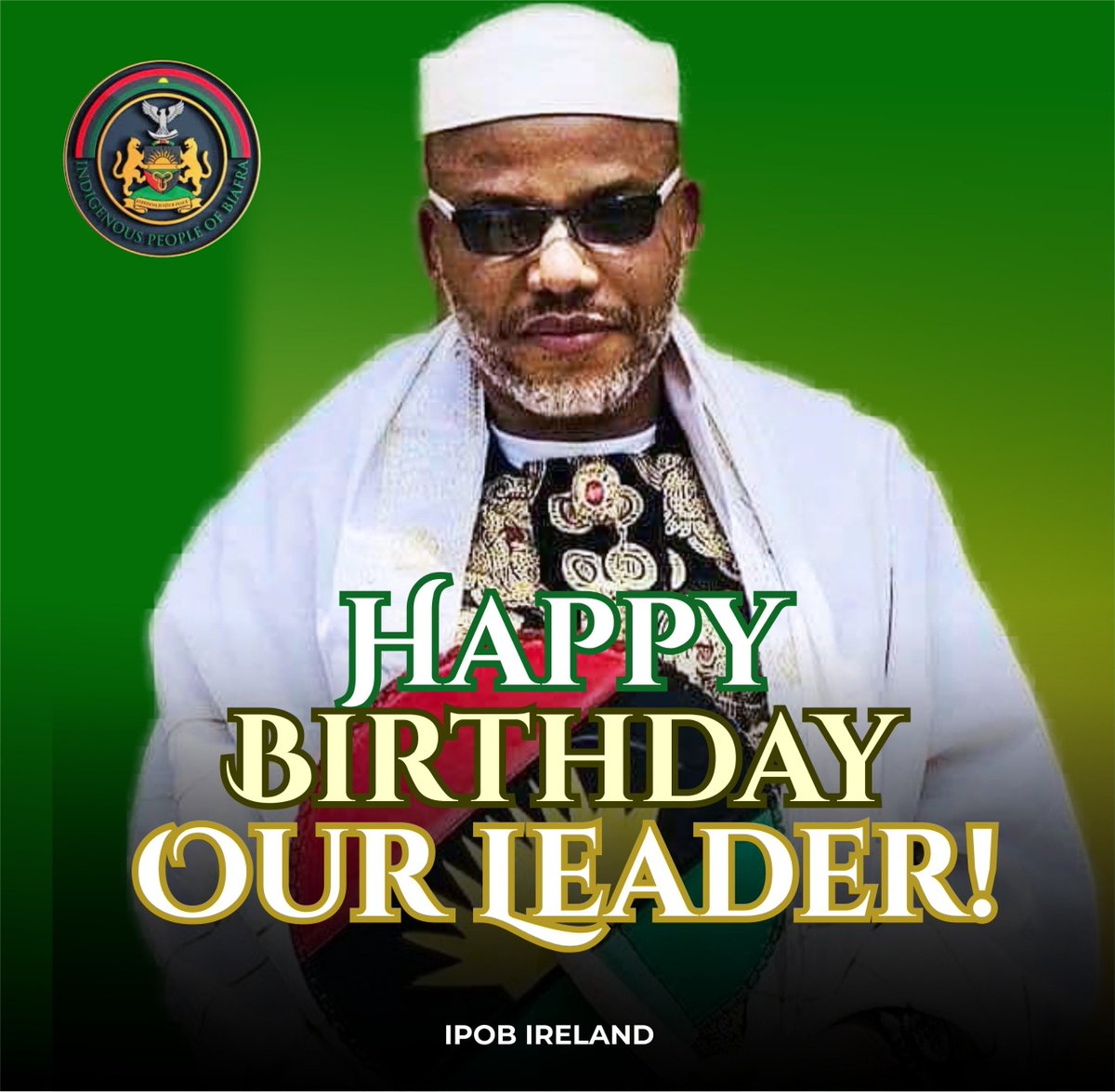 ElochukwuOhagi's tweet photo. On 25th September while the Biafran war was going on in 1967 Mazi Nnamdi Kanu was born a true Biafran with Biafran birth certificate.

He was destined to restore Biafra. Today he sits in an illegal imprisonment celebrating his Birthday.

Happy birthday Mazi Nnamdi Kanu https://t.co/mgcV34UIGO