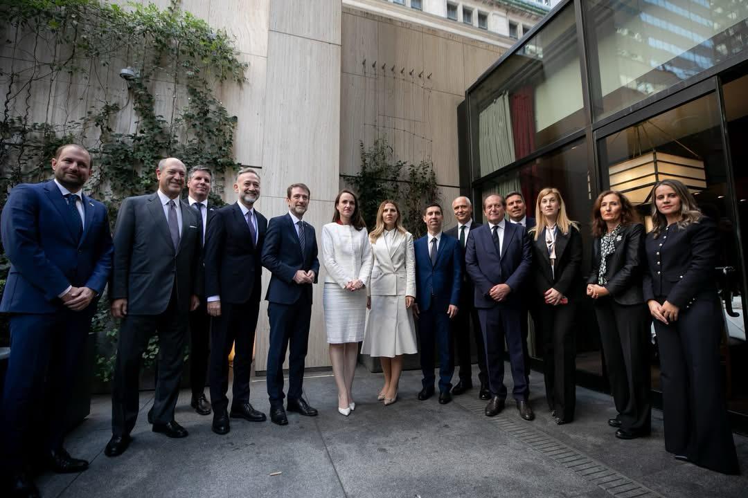 HoxhaFer's tweet photo. 📍New York -- Regional cooperation is no longer simply a matter of good neighbourly relations; it is a strategic necessity. 

I was pleased to take part in the joint #CEI and #SEECP meeting organised under the chairmanship of Romania.

In a world shaped by growing uncertainty, war, hybrid threats, cyber-attacks and economic pressures, our response must be clear: more cooperation, not fragmentation; more dialogue, not confrontation; and more practical action, not merely political declarations.

For #Albania, regional cooperation remains a cornerstone of our foreign policy and a strategic investment in the peace, security, resilience and prosperity of the #WesternBalkans and Europe as a whole. 

#Regional cooperation and EU accession are mutually reinforcing: stronger regional ties help advance the European perspective, while the prospect of EU membership provides a powerful impetus for cooperation, reform and connectivity.

Trust enables cooperation, cooperation strengthens resilience, and resilience creates opportunities for our citizens.

#UNGA81