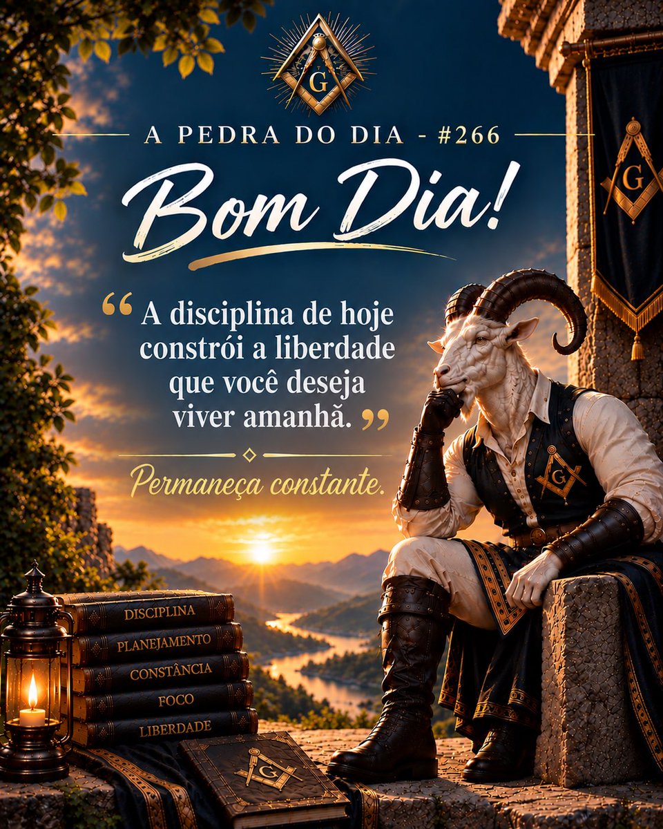 BodeExpiatorio2's tweet photo. A Pedra do dia - #266

A liberdade que desejamos amanhã é construída pelas escolhas e atitudes que cultivamos hoje. Cada pequeno esforço, feito com disciplina e constância, aproxima-nos da nossa melhor versão.

Bom dia! Permaneça constante e continue lapidando sua essência. ⚜️ https://t.co/eH307CNgBE