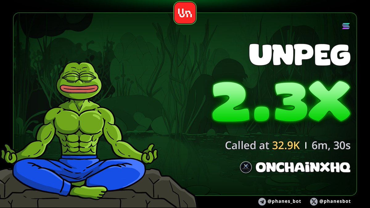 OnchainXHQ's tweet photo. Early 2.3x up on $UNPEG

Tg frends eating good 
Tg group printing good 
Dm asap for tg entry on:https://t.co/tI4wLY2P4c 

gBKgRzx2JZ3gSanVAN7aWDKNDbSTxSx4WTWNvywpump https://t.co/GJzbmyGeTF