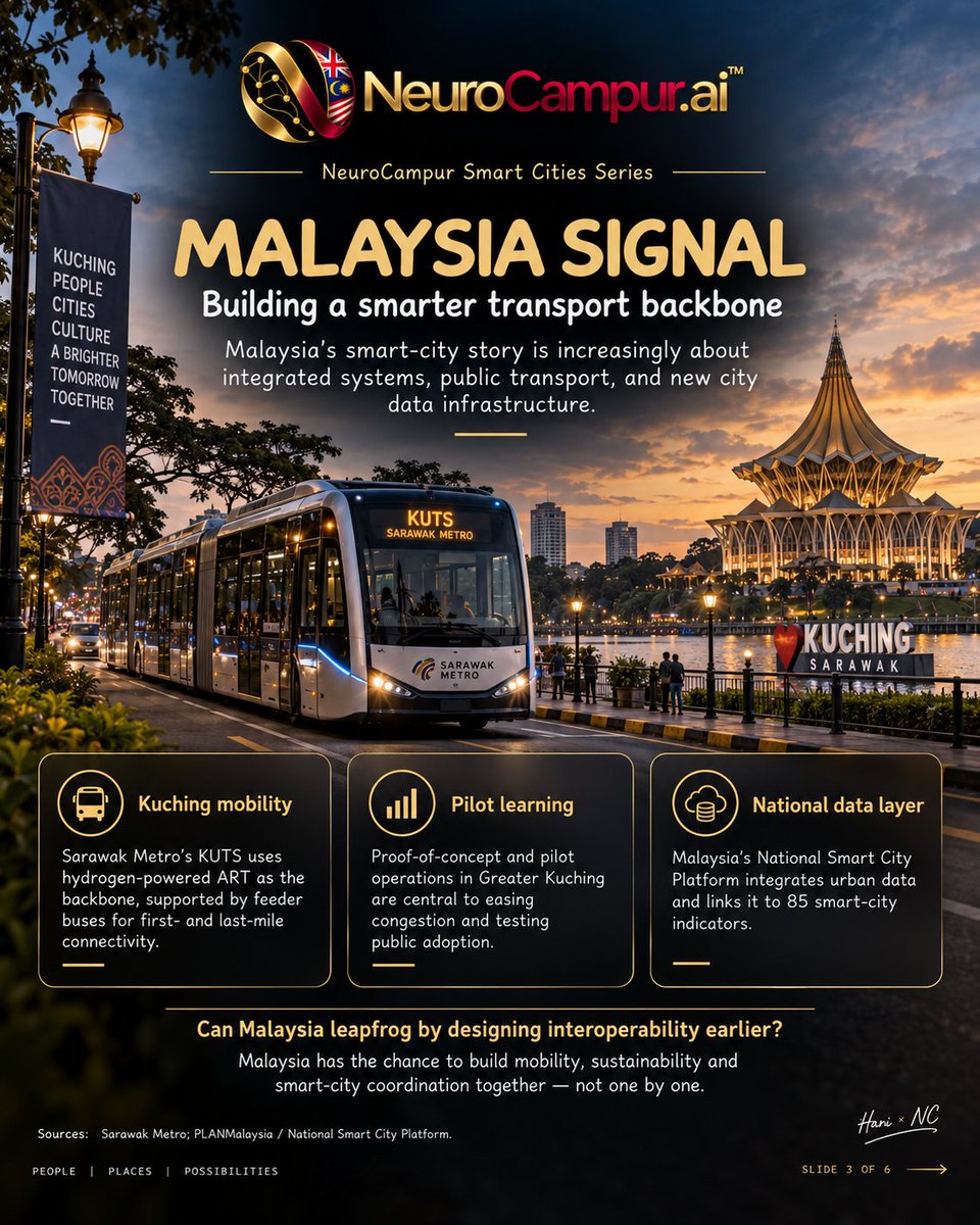 NeuroCampur's tweet photo. What does a smarter city actually look like?

Malaysia 🇲🇾 and the UK 🇬🇧 may move differently, but both are exploring how AI can help cities understand traffic, mobility and the way people move.

The technology is getting smarter. Are our cities keeping up? https://t.co/O0Htyr5vWp