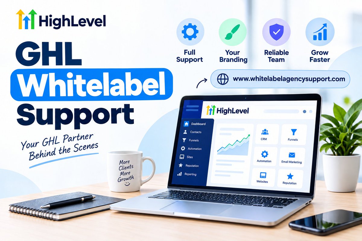 ghlwhitelabel's tweet photo. GoHighLevel agencies often need extra support with CRM setup, workflows, funnels, automation, integrations, and client onboarding.
If you're handling multiple client accounts, reliable white-label support can help reduce the technical workload and keep projects moving. https://t.co/8NTPtJPSza