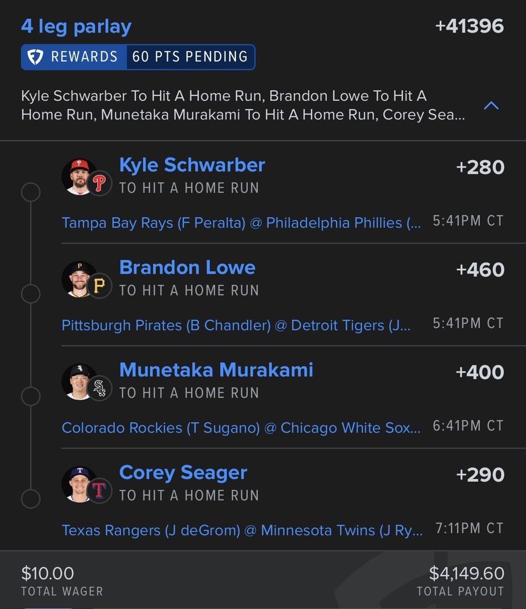 Thompson_eavesd's tweet photo. Whole slip looking like a bankroll boost. LOCK IN. 🔒💸

@Playbook  #fanduel #gamblingx https://t.co/1RA5ga4PlM