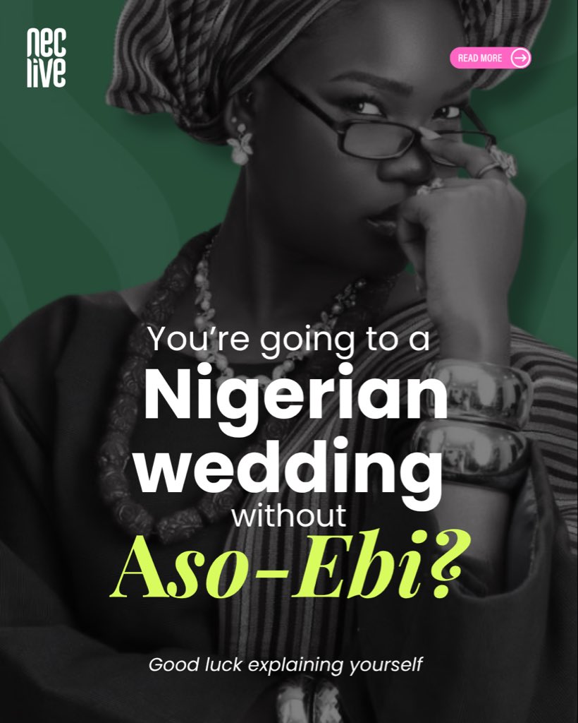 necliv's tweet photo. Aso-ebi is more than fabric. It’s one of those little Nigerian things that says, “you belong here.” 😂

And maybe that’s one of the biggest things about creating from home. You already understand the culture because you’re living it.

At NECLive 2026, we’re having a bigger conversation about the advantage home gives us.

Click the link in bio to register.

#NECLive13 #HomeAdvantage #NigerianCreativeEconomy #NigerianCulture #AfricanCreatives