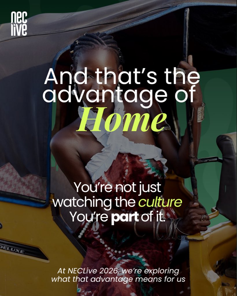 necliv's tweet photo. Aso-ebi is more than fabric. It’s one of those little Nigerian things that says, “you belong here.” 😂

And maybe that’s one of the biggest things about creating from home. You already understand the culture because you’re living it.

At NECLive 2026, we’re having a bigger conversation about the advantage home gives us.

Click the link in bio to register.

#NECLive13 #HomeAdvantage #NigerianCreativeEconomy #NigerianCulture #AfricanCreatives