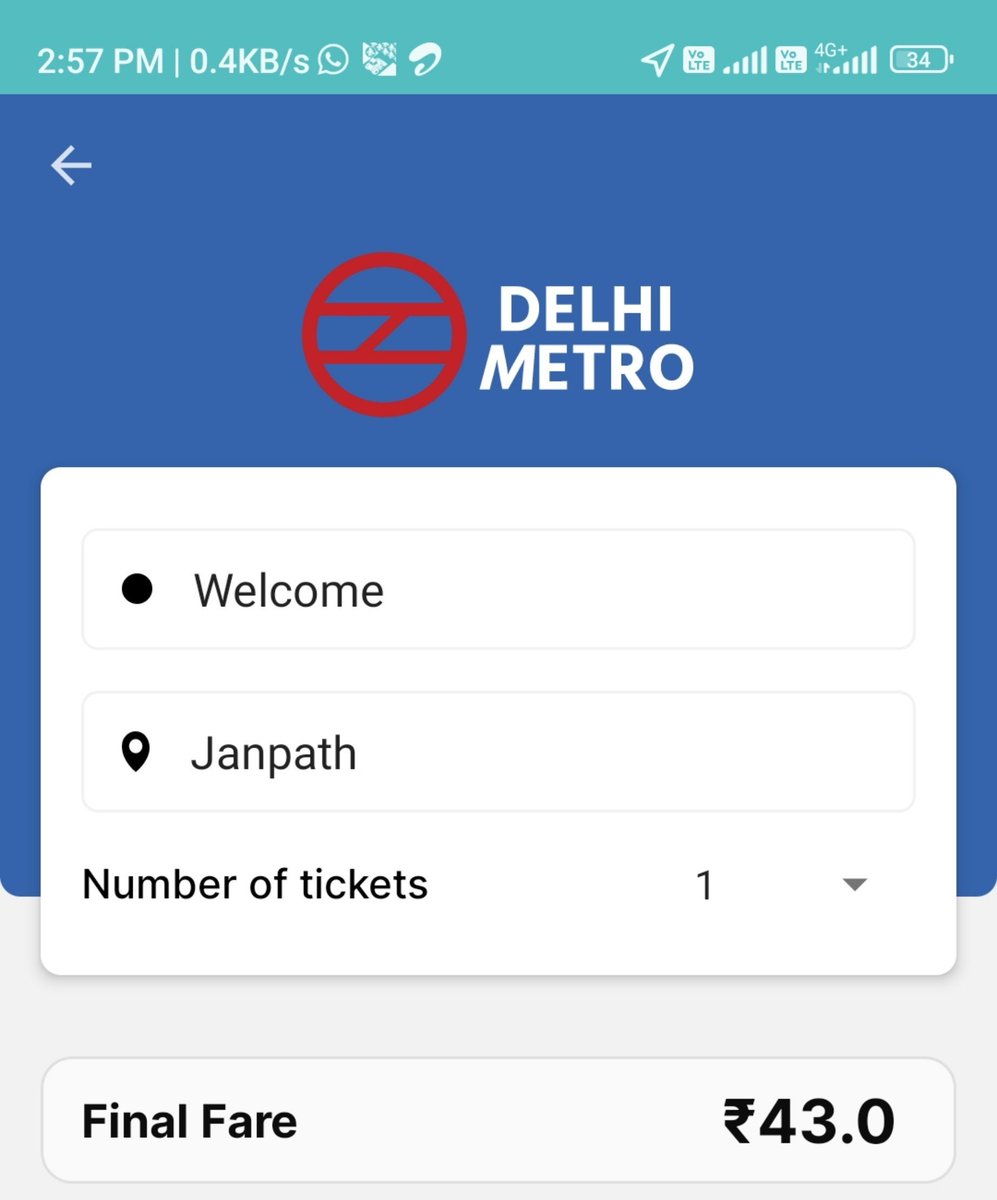 sumitbabra7's tweet photo. @OfficialDMRC @OfficialDMRC I was overcharged today after deboarding one station prior to my intended destination. Instead of the standard fare, I was charged an additional ₹10 upon exit.
Please look into this issue and process a refund:
Smart Card No: [83462454]
My boarding station - Welcome https://t.co/ROHlUVF2r7