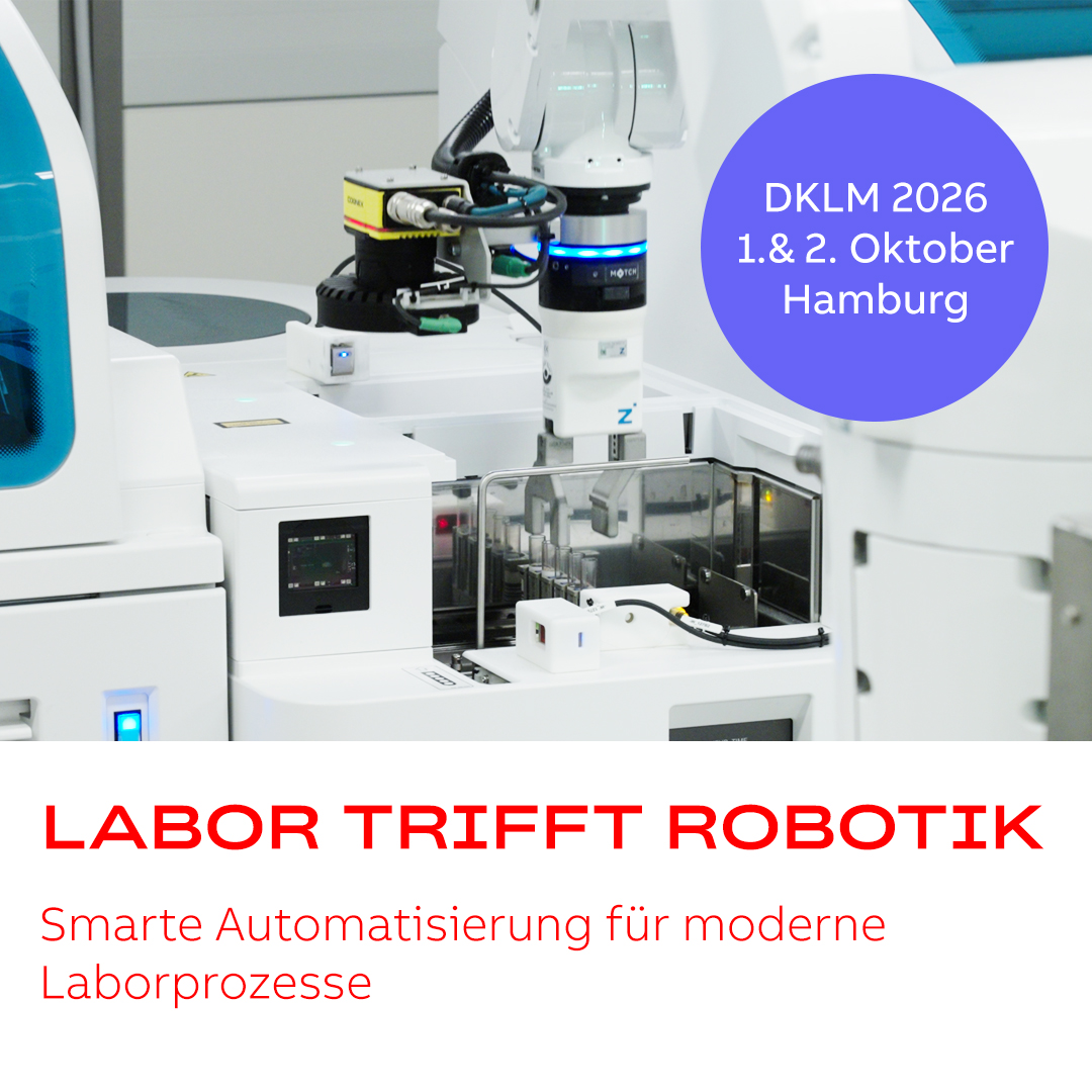 ABB_Robotics_DE's tweet photo. #Labor trifft #Robotik. Wie kann #Automatisierung das Laborpersonal entlasten und Prozesse flexibler machen? Erlebe es live an unserer Roboterzelle beim
#DKLM2026 in Hamburg.
📅 1. & 2. Oktober
📍 Hamburg
#ABBRobotics #Laborautomation https://t.co/S4IUVZBlpW