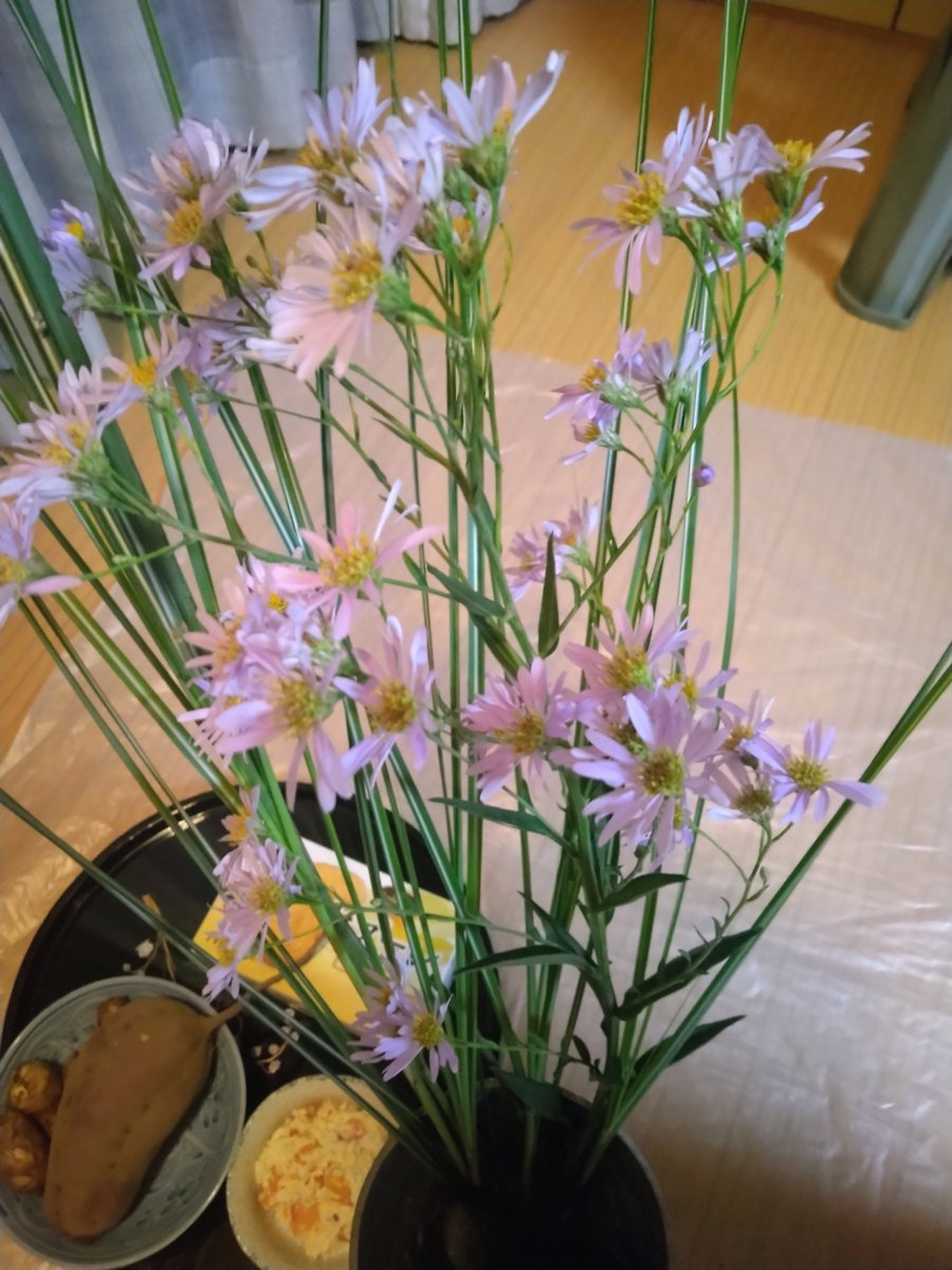 OuraTiffm's tweet photo. 十五夜。お団子を買ってくるのを忘れたのでいただいた柿でつくった白合えを代わりに https://t.co/NEuP1vNlj5