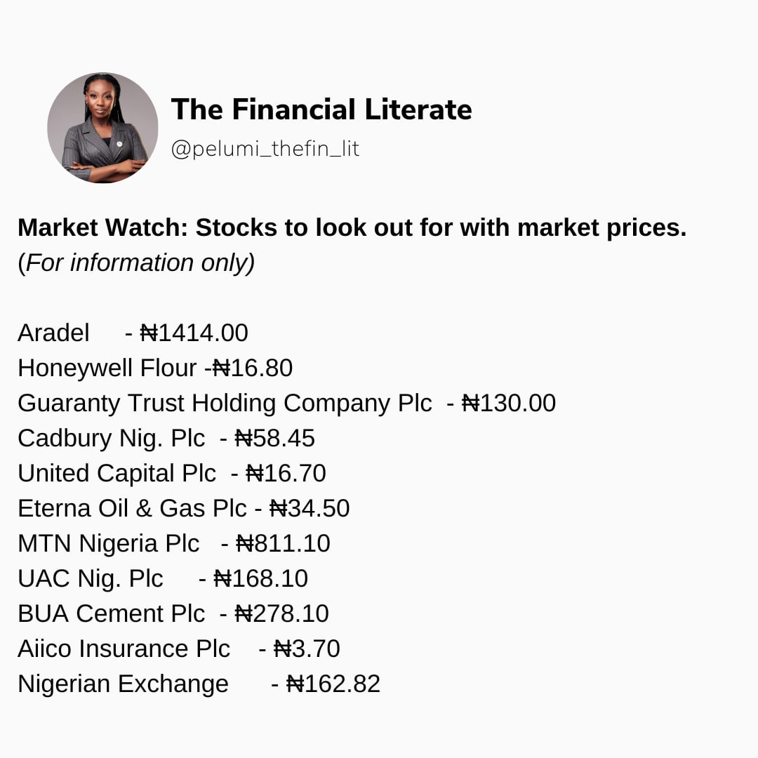 TheFinLiterate's tweet photo. Which of these are you watching this week?

It’s one thing to earn money; it’s another to make it work for you. The stock market remains one of the most powerful ways to grow wealth over time. https://t.co/ObqZgrKaXH