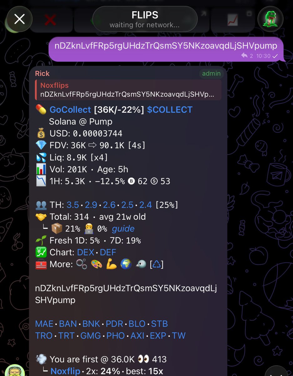 NOXTRADES1's tweet photo. $COLLECT

36K TO 2.3M 

36X done and dusted we are printing hard in the Flips a MASSIVE 200-300x incoming would'nt miss it if I were you join now let's print hard together https://t.co/8MANekQmfH