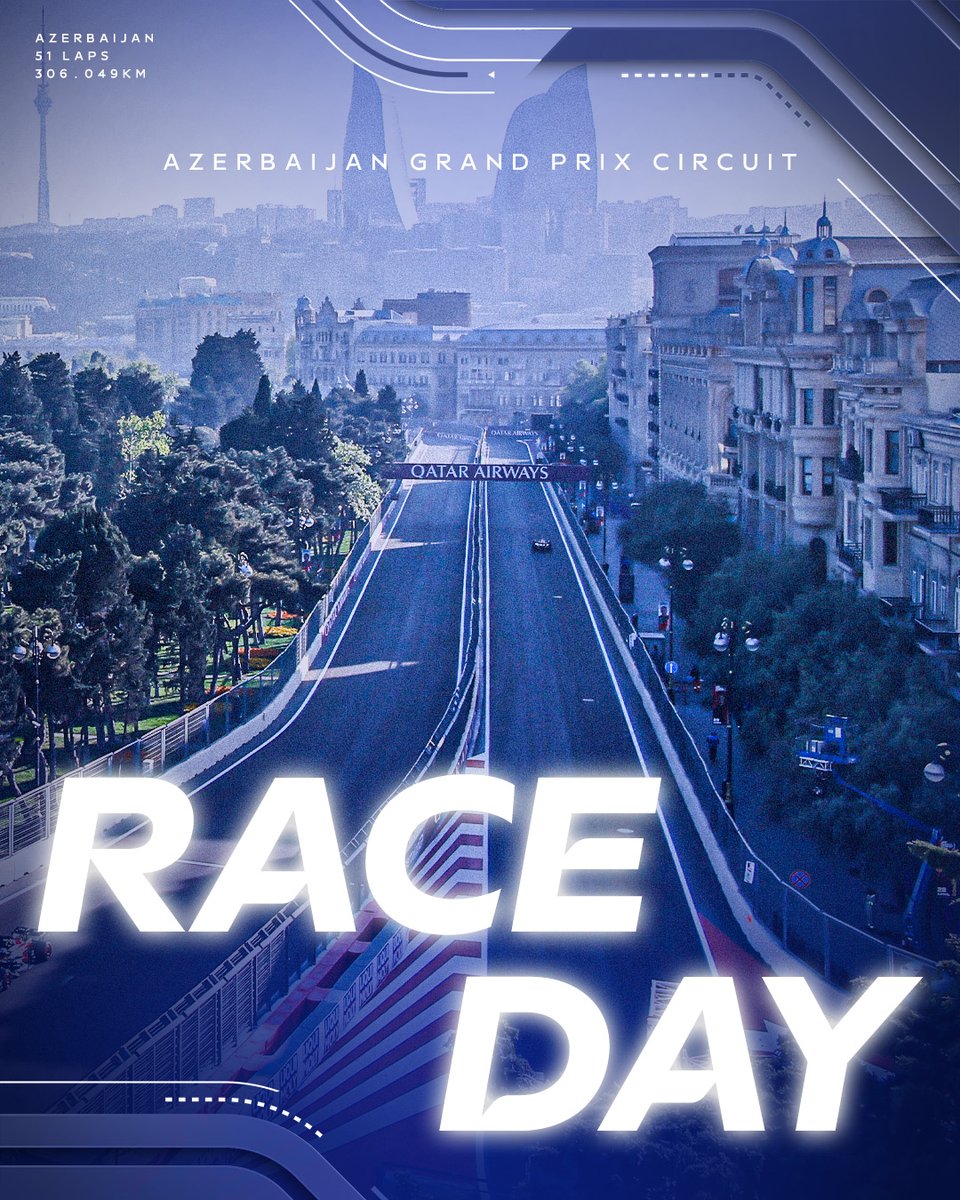 SkySportsF1's tweet photo. It's race day in Baku! 🔥 https://t.co/pJg6vSI94k