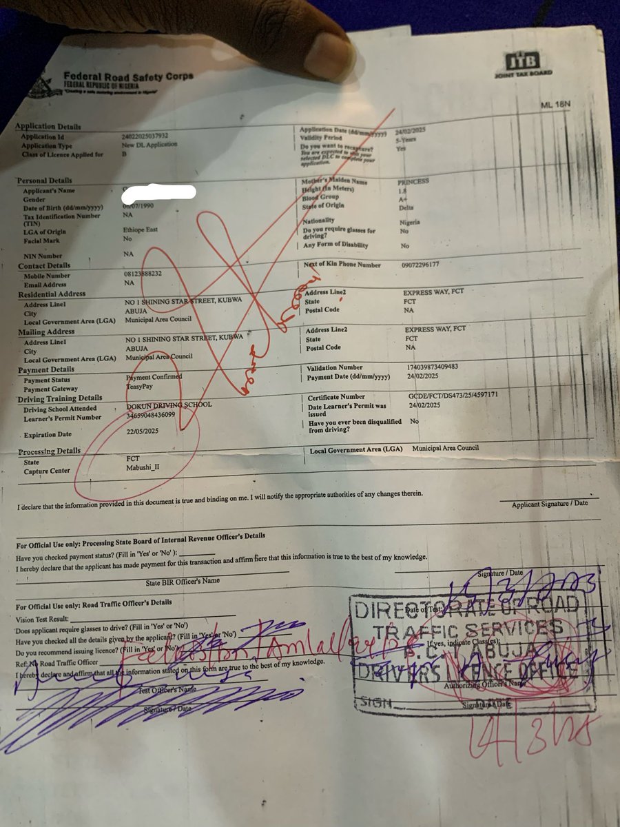 all4george's tweet photo. Paid for my Nigerian driving licence, submitted everything required, yet over a year later, I’m still not captured. Now I’m being asked to pay extra just to be captured.

Who authorized this? What’s the official fee? Where does the extra money go?

#FRSC #Accountability #Nigeria https://t.co/xD7AbyafUM