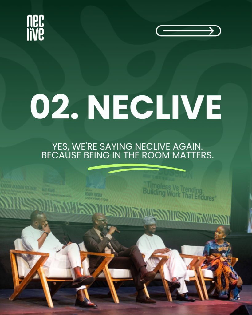 necliv's tweet photo. We tried to give you a proper list of events to attend in 2026.
But then we remembered one event that keeps making its way onto every list. 😂

So yes, we said it once.

Then twice.

Then again.

At this point, you should get the message. 👀

NECLive is calling. Pick up.

#NECLive13 #NECLive #NigerianEntertainment #CreativeIndustry