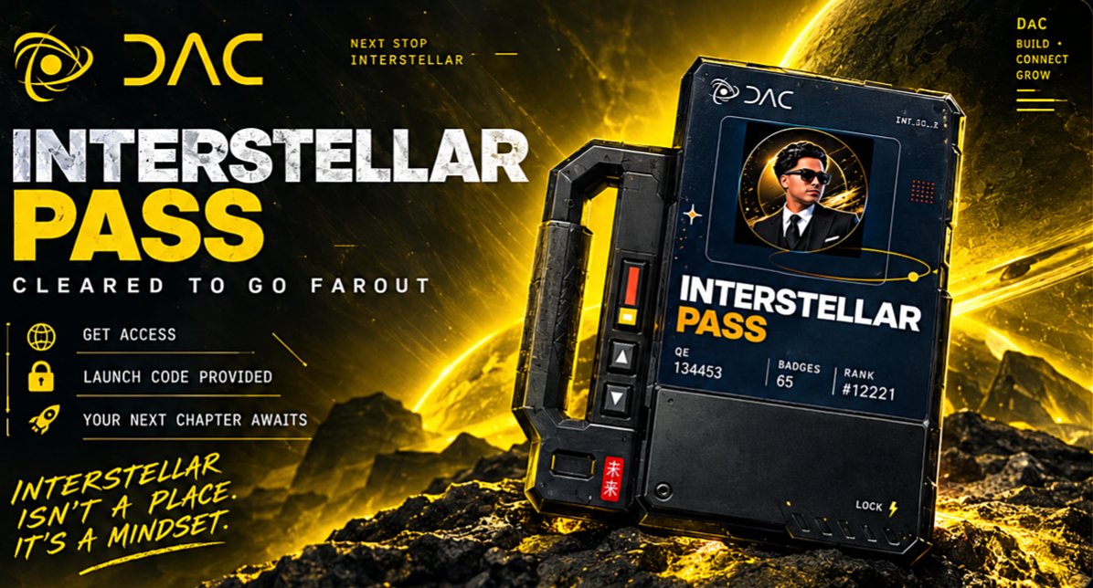 shyzu21's tweet photo. Interstellar isn’t just a pass — it’s your gateway 🚀

Less than 72 hours to pre-register. If you’ve got your pass it’s time to unlock what’s next

🛰️ Interstellar Mainnet
⚡ Secure your launch code
🔑 Share your pass. Reveal your access

The countdown is on
#DAC #Interstellar https://t.co/JAIDfGm8Zi