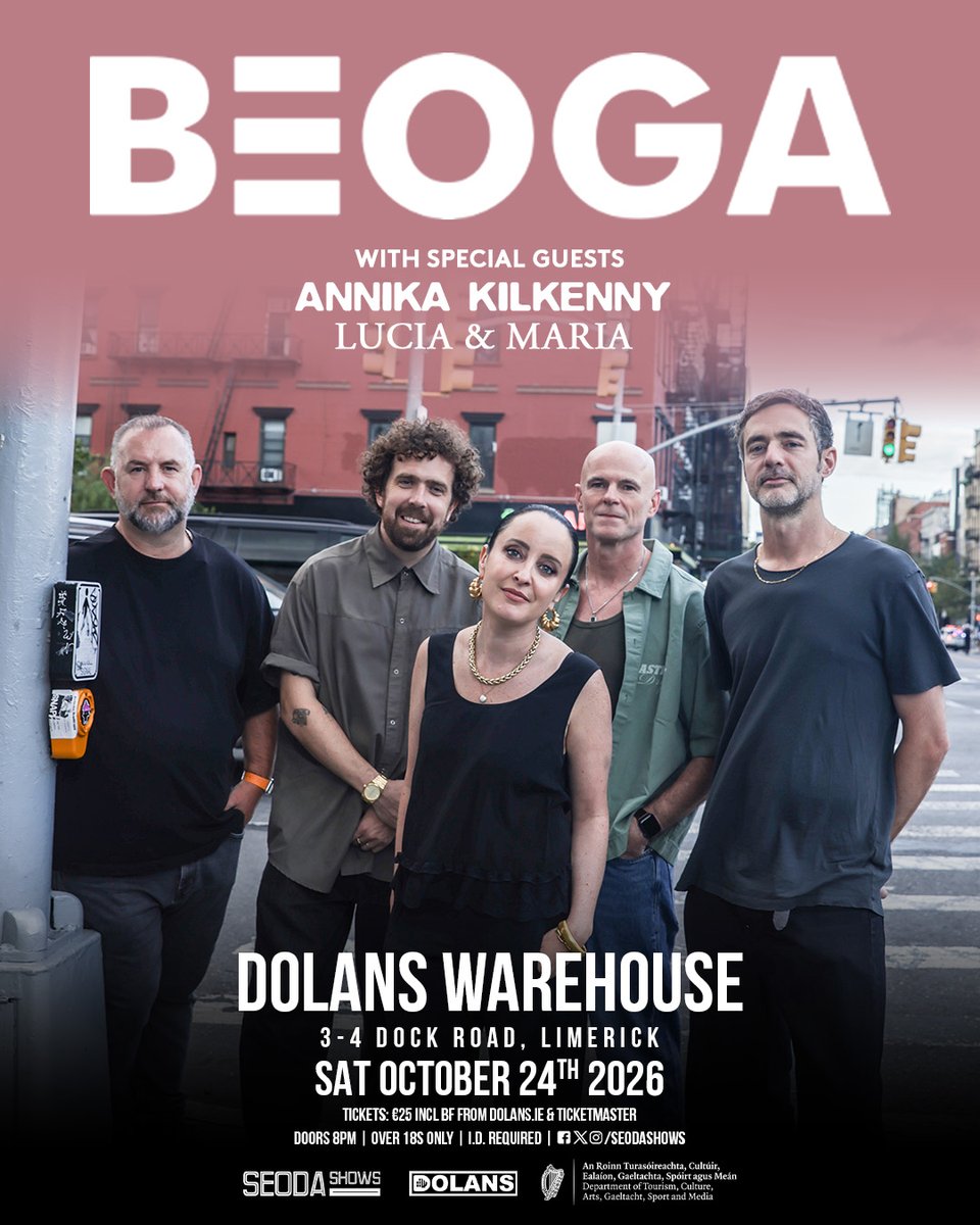 mydolans's tweet photo. ***ON SALE NOW***
Beoga: Warehouse: Oct 24th
T.A. Narrative: Spiegeltent Pavilion: Dec 5th
BABYRAT: Kasbah: Feb 2nd
House of Sin: Warehouse: Oct 31st
Tickets from https://t.co/FgFvmSWwOr
#beoga #tanarrative #babyrat #houseofsin #dolans #limerick https://t.co/LmdQqfNkvI