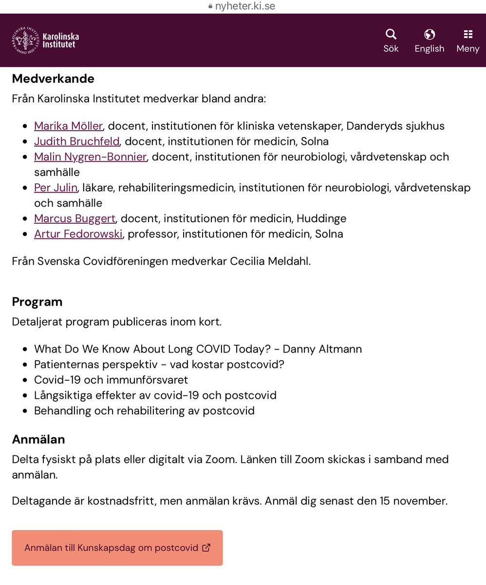 I_AJ_'s tweet photo. Kunskapsdag på KI om postcovid.
@socialdep @socialstyrelsen  

https://t.co/GKjb9C2B2O https://t.co/e25EXcBIJK