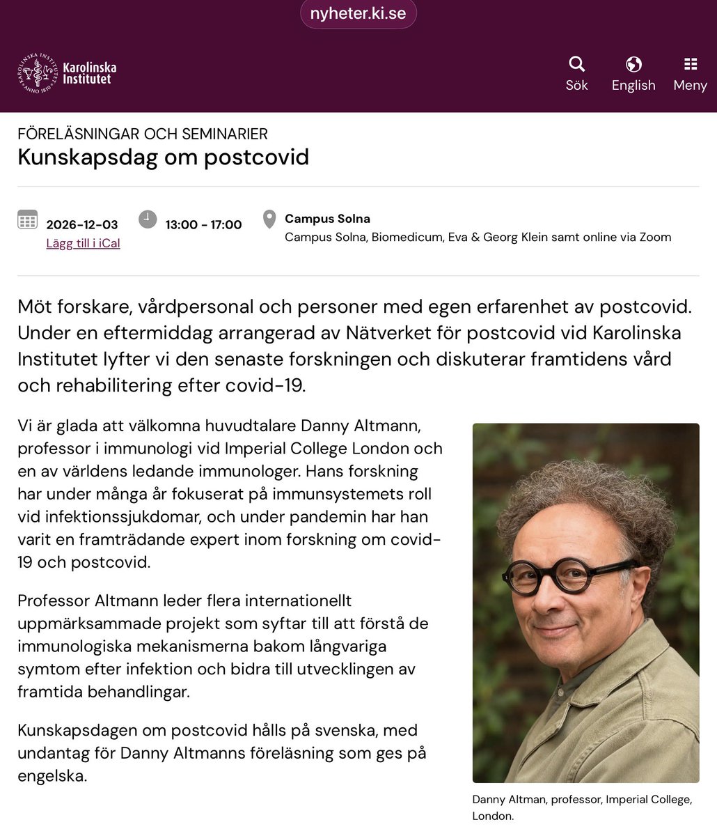 I_AJ_'s tweet photo. Kunskapsdag på KI om postcovid.
@socialdep @socialstyrelsen  

https://t.co/GKjb9C2B2O https://t.co/e25EXcBIJK