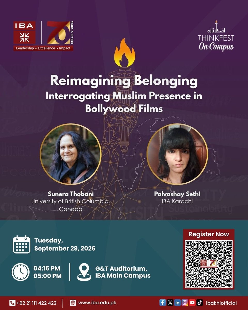 ibakhiofficial's tweet photo. ThinkFest on Campus Brings Leading Voices to IBA

IBA Karachi invites its faculty, students and staff to ThinkFest on Campus, bringing together leading academics and policymakers to explore important academic and policy issues through meaningful dialogue.

With three academic panels and one policy panel, the event creates a platform for thoughtful conversations, diverse perspectives and exchange of ideas, organized by the IBA School of Economics & Social Sciences (SESS).

Outsiders can register: https://t.co/fStmztPKBE

#IBAKarachi #SESS #ThinkFest #Ideas #Policy #Leadership #Excellence #Impact