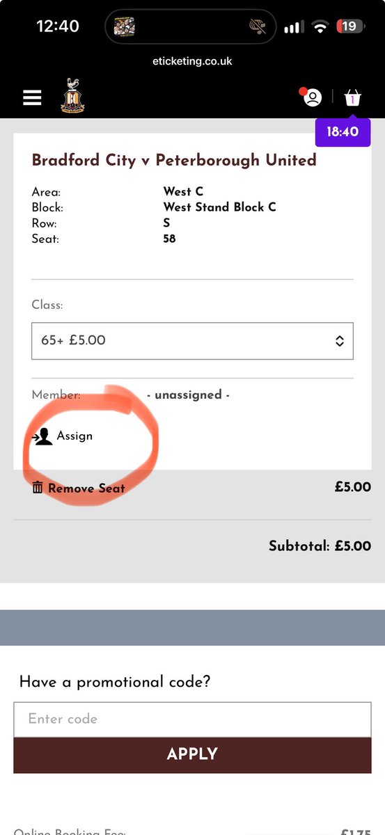 Im_in_Al's tweet photo. @megsy_77 @officialbantams It’s 1 ticket per season ticket atm so you have to assign friends / family who have season tickets to purchase more than 1. https://t.co/IRgvp5avVP