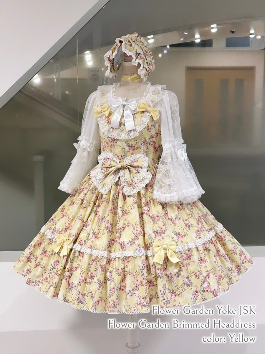 MetamorphoseEng's tweet photo. 💗🌼Pre-Order Now🌼💗
Flower Garden Yoke JSK
https://t.co/H0FQaUWzCQ

- Yoke JSK
- Brimmed Headdress

colors: Pink, Saxe Blue, Yellow, Gray

*Limited quantity
#floral #floraldress
#metamorphose #mtdf #Lolitafashion https://t.co/AXxlciqgAQ