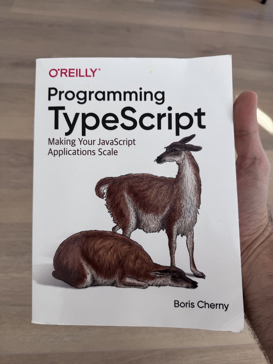 GergelyOrosz's tweet photo. Holy shit I was going through my old books and found the book I used to brush up on Typescript from 2019, and all my highlights in it

It’s was by some random dev I never heard of back then, but remember it was a v good book

This “random dev” is @bcherny 🙃 https://t.co/Hrksj5dKzB