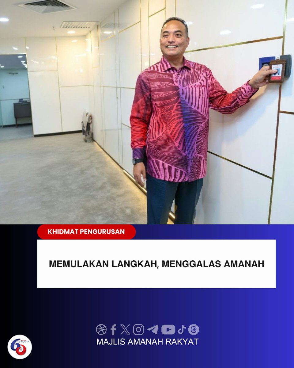 maragov's tweet photo. 𝗠𝗘𝗠𝗨𝗟𝗔𝗞𝗔𝗡 𝗟𝗔𝗡𝗚𝗞𝗔𝗛, 𝗠𝗘𝗡𝗚𝗚𝗔𝗟𝗔𝗦 𝗔𝗠𝗔𝗡𝗔𝗛

KUALA LUMPUR, 25 September 2026 – Hari pertama sentiasa membawa makna tersendiri. Hari ini, YBrs. Ir. Dr. Mahzan Teh, Ketua Pengarah MARA, memulakan tugas secara rasmi, membuka satu lagi lembaran dalam perjalanan enam dekad Majlis Amanah Rakyat (MARA).

Bermula dengan langkah pertama ini, amanah yang dipikul bukan sekadar menerajui sebuah organisasi, tetapi memastikan peranan MARA terus diterjemahkan melalui usaha yang memberi manfaat kepada rakyat. Pertemuan dan interaksi bersama warga kerja menjadi antara langkah awal untuk memahami denyut nadi organisasi, mengenal pasti keutamaan serta melihat ruang yang boleh terus dipertingkatkan.

Enam puluh tahun perjalanan telah membentuk MARA dengan pengalaman, kepakaran dan jaringan yang luas. Dalam suasana yang sentiasa berubah, pengalaman tersebut menjadi asas untuk organisasi terus menyesuaikan pendekatan, memperkemas penyampaian dan mencipta nilai yang relevan kepada generasi hari ini dan masa hadapan.

Dengan amanah baharu ini, tumpuan diberikan kepada kesinambungan peranan MARA dalam pendidikan, keusahawanan dan pembangunan sosioekonomi Bumiputera, di samping memastikan seluruh warga kerja terus bergerak dengan fokus, tanggungjawab dan kesungguhan yang sama.

Hari ini ialah hari pertama. Namun, satu langkah telah dimulakan dan sebuah perjalanan panjang sedang menanti, membawa amanah enam dekad MARA ke arah masa depan yang terus memberi makna.

#WeAreGenMARA #MerakyatkanMARA #AkuKasihMalaysia #HidupBiarBerjasa
#MalaysiaMadani #UnifiedEntity #60TahunMARA #MenjunjungAmanah