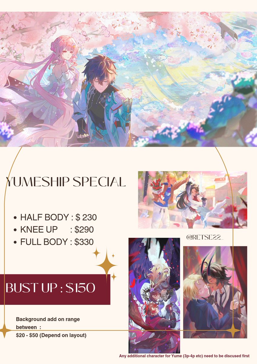 Retse22_'s tweet photo. New Commission type added for SKEB/SUPRISED ME! 
Need some funds for hospital visit 🙏🏻

For that type of comms the Background depend on the mood I set for the piece 🤸🏻‍♀️✨

Check my VGen link on profile or below!
DM me if interest or see my acc for example!

RT &amp; ♡ are appreciated https://t.co/Zsng5PRsT5