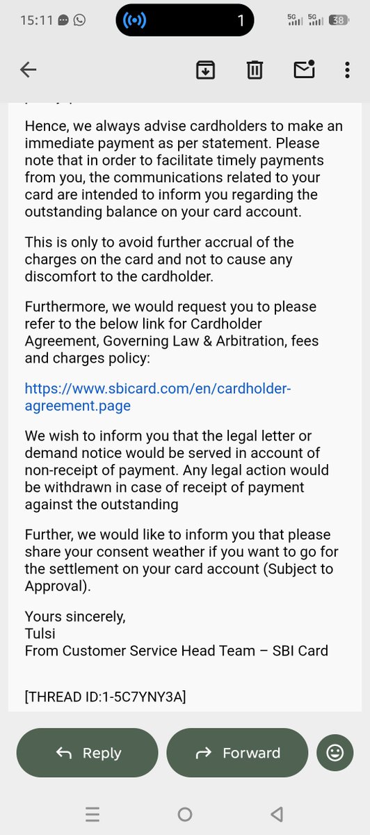 Shubha33214's tweet photo. @SBICard_Connect  @sandheeofficial @jagograhakjago @RBI 
According to sbi cards if your credit card payment is due then sbi cards have rights to do illegal things 
I raise my complaint to sbi cards they said first do payment then we entertain your complaint
Well done sbi cards https://t.co/ZZZG0gLuIG
