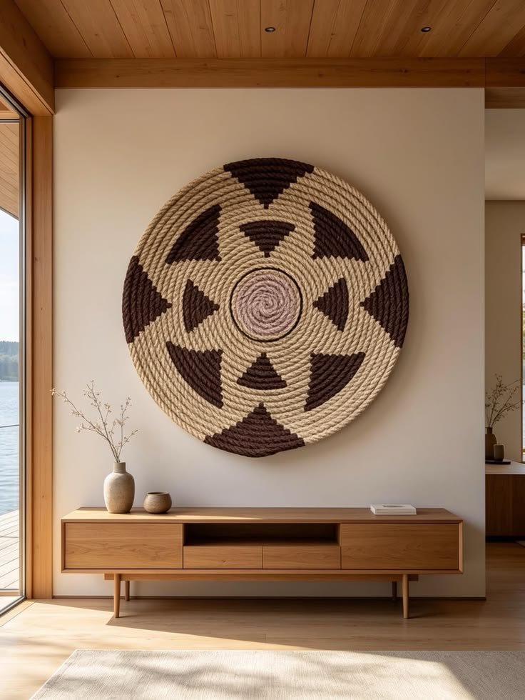 Arthetec's tweet photo. This a large round bohemian wall-art piece https://t.co/xp36vzl4cB