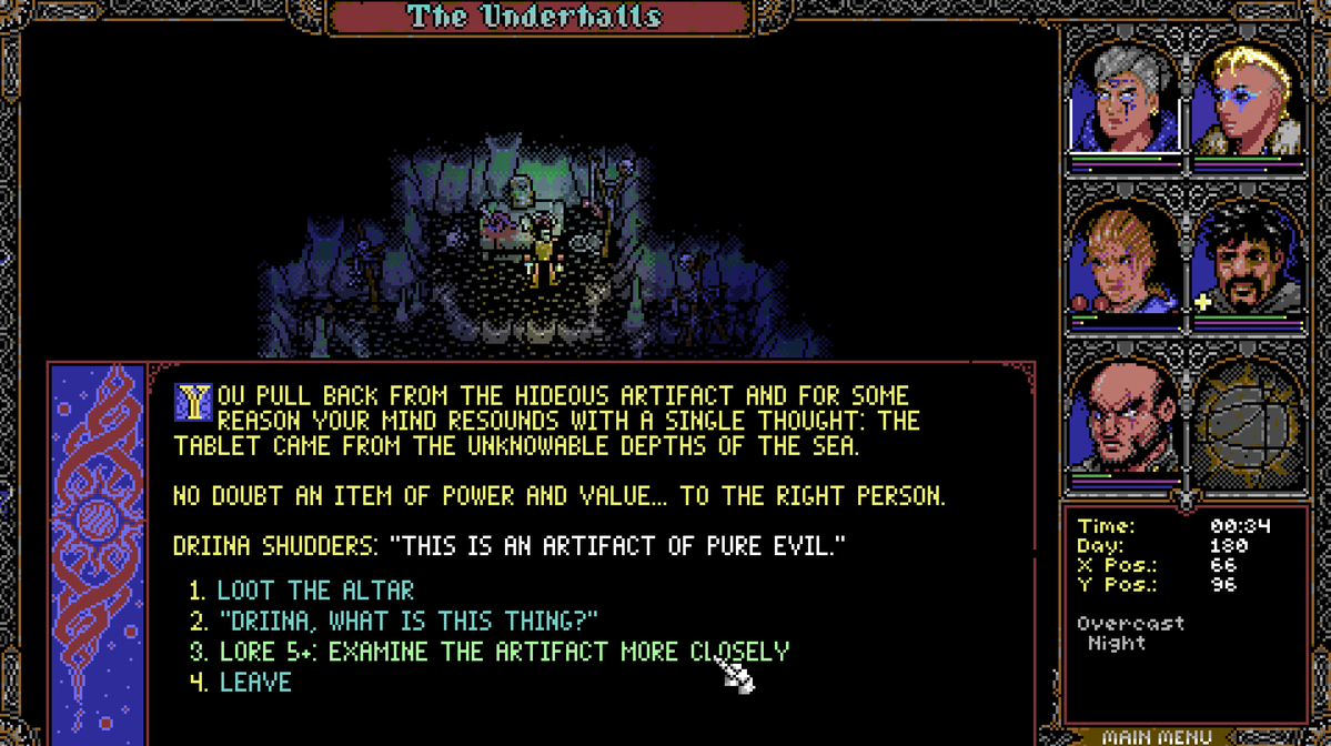 TheSpawnOfBhaal's tweet photo. ממליץ על @SkaldRpg, אינדי אפוף אימה קוסמית ממפתח סולו נורבגי מוכשר.

ההשראה הברורה - משחקית ובעיקר אסתטית - היא משחקי תפקידים מעידן ה-C64, כמו האולטימות המוקדמות ומשחקי הגולדבוקס. אלא שהוא נגיש, קליל (ממליץ לשחק על הארד) וגם נסגר ב-20-30 שעות.

הוא לא מושלם, אבל נהניתי. כן יירבו. https://t.co/7rw69c4LAf