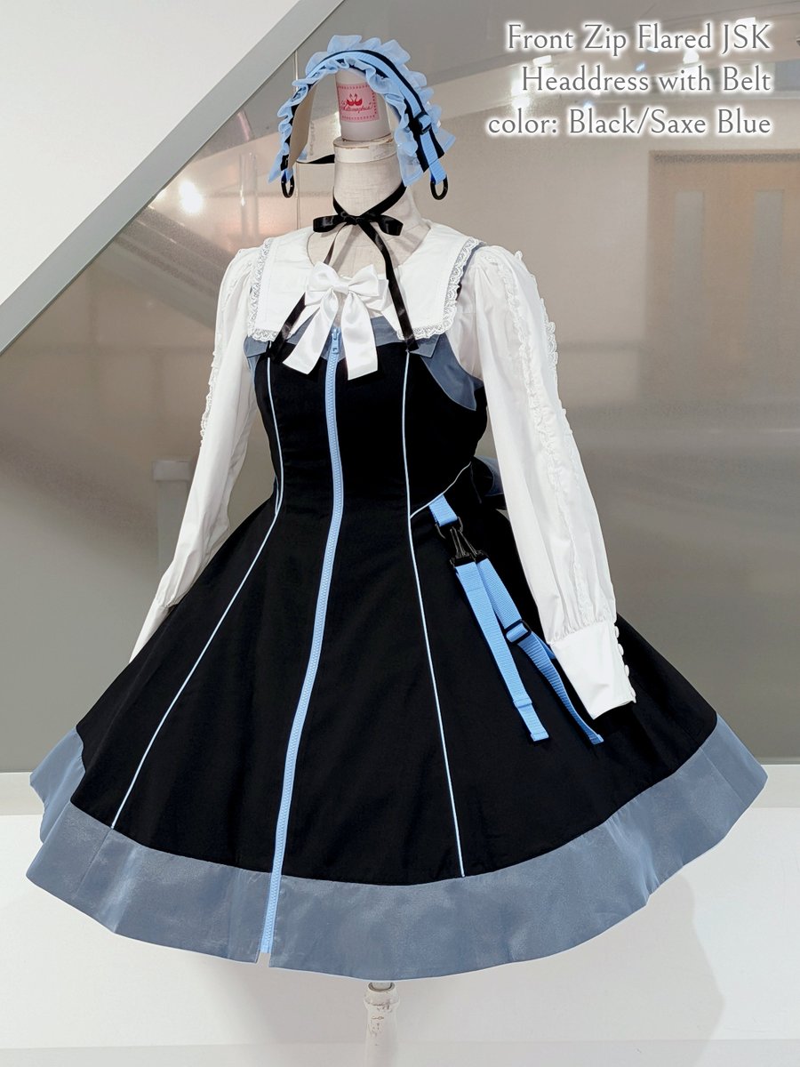 MetamorphoseEng's tweet photo. ⭐️Now Available⭐️
Front Zip Flared JSK
https://t.co/Hjr9Blsn14

- JSK
- Headdress

colors: Black/Pink, Black/Saxe Blue, Black/Red

*Limited quantity
#frontzipdress #colorbelt
#metamorphose #mtdf #Lolitafashion https://t.co/w4f8RStuPJ