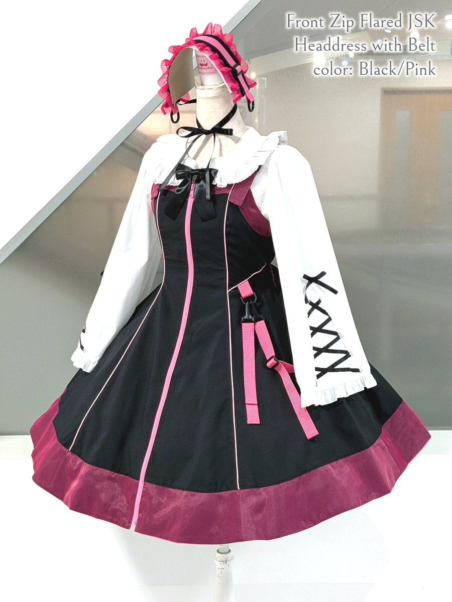 MetamorphoseEng's tweet photo. ⭐️Now Available⭐️
Front Zip Flared JSK
https://t.co/Hjr9Blsn14

- JSK
- Headdress

colors: Black/Pink, Black/Saxe Blue, Black/Red

*Limited quantity
#frontzipdress #colorbelt
#metamorphose #mtdf #Lolitafashion https://t.co/w4f8RStuPJ