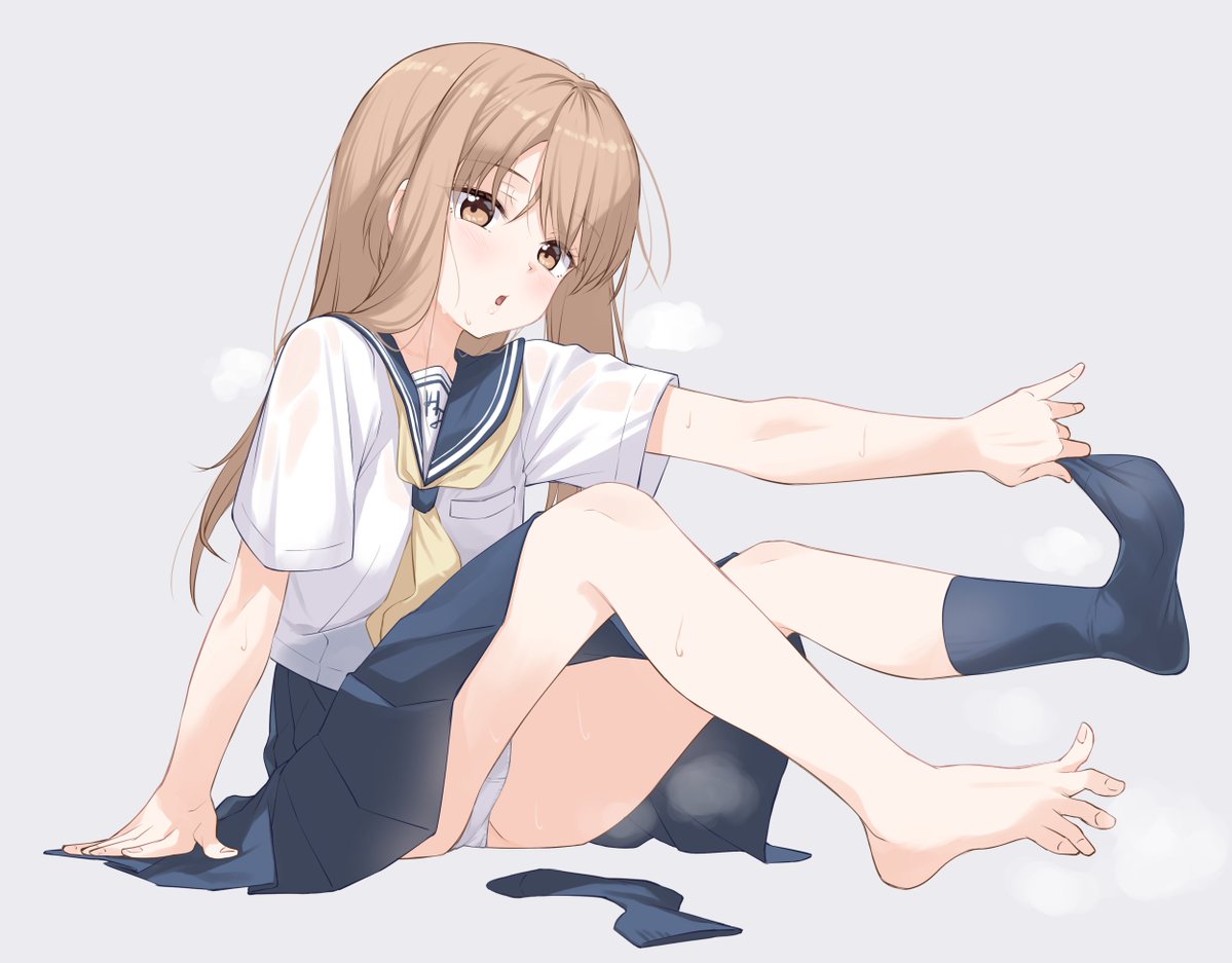 inatasohime's tweet photo. 「まだ暑い……」 https://t.co/pxBM9dA5ZT