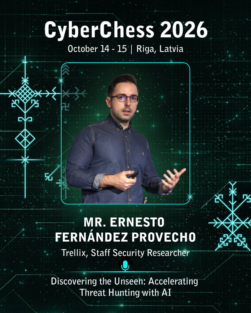 certlv's tweet photo. #CyberChess2026 blokā “Draudu medības” 14.okt. uz #CyberShock skatuves - kā pamanīt draudus, pirms atskan trauksme? Kā atklāt ļaunatūru, kas C2 saziņai izmanto Telegram, Discord, Steam un citas uzticamas platformas?
📅Programma un reģistrācija tiešsaistei: https://t.co/233iVEUOCj https://t.co/KnS9hAUzPF
