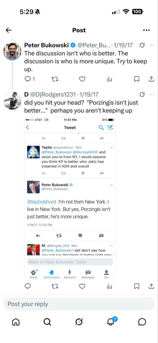 DjRodgers1231's tweet photo. @lorenzosorice He’s truly an idiot. He’s always wrong and arrogant. When Mahomes was coming out he said his arm wasn’t special. LOL. He also doesn’t know basketball. He kept trying to argue Porzingis was clearly better than Jokic when they were wrong players. Both of these aged so well https://t.co/92VFvF3QFO