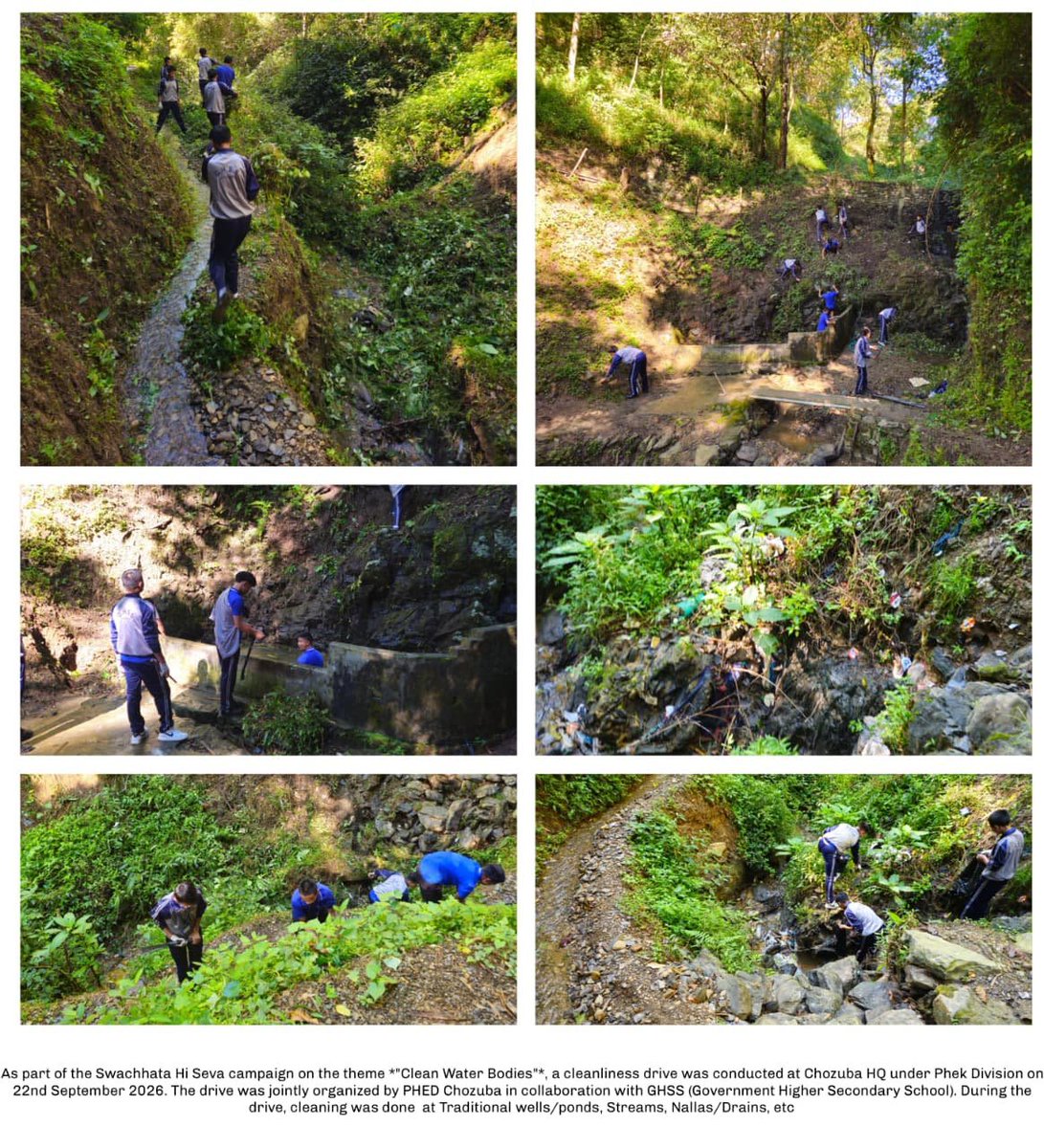 jacob_zhimomi's tweet photo. 🧵 With the nationwide #SwachhataHiSeva2026 campaign underway in full swing across Nagaland, @nagalandphed is leaving no stone unturned in reaching out to the people and promoting #JanBhagidari where people’s participation and community-led activities are the central themes.

Our dedicated officials and staff are working round the clock to ensure that the message of a clean, green, safe and healthy Nagaland is a success in line with the SWM Rules 2026. 
Pic 1- Phek District
Pic 2 - Mon District 
Pic 3 - Peren District 
Pic 4 - Zunheboto District 
@narendramodi @AmitShah @CRPaatil @NitinNabin @blsanthosh 

#SwachhataMeinSahbhagSwachhBharatViksitBharat #SevaSankalpAbhiyan #SwachhBharat